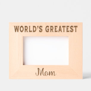 World's Greatest Mum Etched Frames
