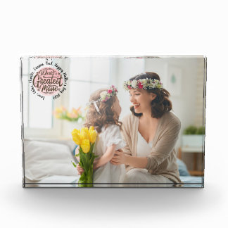 World's Greatest Mum Full Photo Block Frame