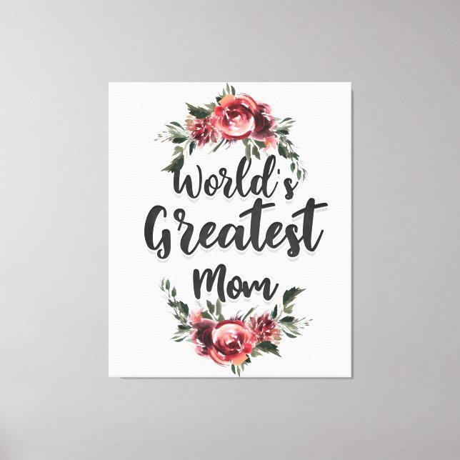 World's Greatest Mum | Gift For Mum Canvas Print (Front)