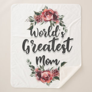 World's Greatest Mum Gift For Mum Sherpa Blanket