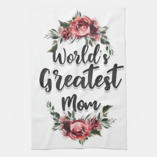 World's Greatest Mum   Gift For Mum Tea Towel