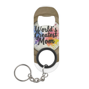 World's Greatest Mum Mini Bottle Opener Keychain