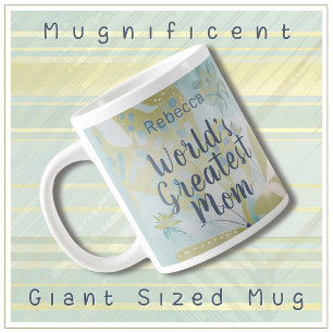 World's Greatest Mum Mixed Media Floral Large Coffee Mug
