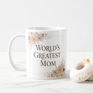 World's Greatest Mum mug | Floral ceramic coffee