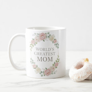 World's Greatest Mum Mug | Floral Wreath Ceram
