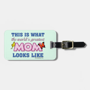 World's Greatest Mum Personalised Luggage Tag
