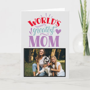World's Greatest Mum ...Personalised Mother's Day  Thank You Card