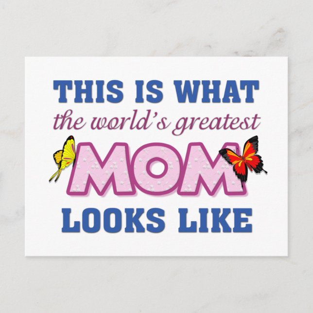 World's Greatest Mum Postcard (Front)