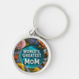 World's Greatest Mum Premium Round Keychain