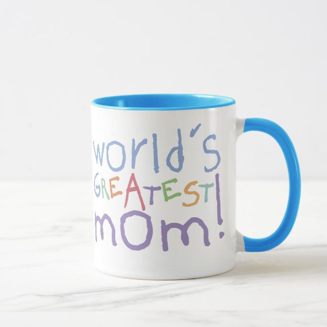 World's Greatest Mum Ringer Large Mug (Right)