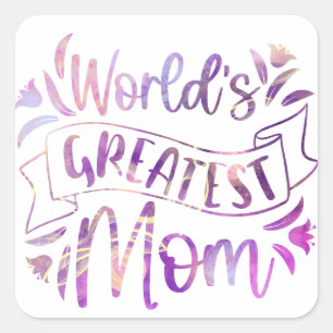 Worlds Greatest Mum Square Sticker