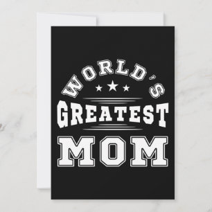 World's Greatest Mum Typography Mother's Day Gift Invitation