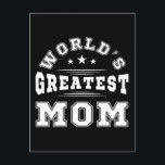 World's Greatest Mum Typography Mother's Day Gift Postcard<br><div class="desc">World's Greatest Mum Typography Mother's Day Gift and Birthday gifts For Mama.</div>