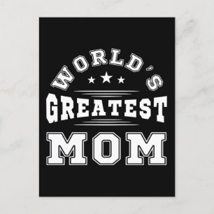 World's Greatest Mum Typography Mother's Day Gift Postcard