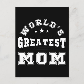 World's Greatest Mum Typography Mother's Day Gift  Postcard