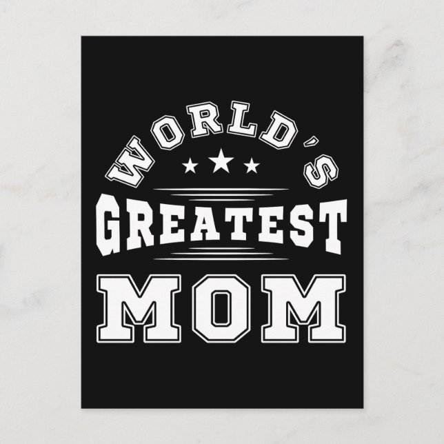 World's Greatest Mum Typography Mother's Day Gift  Postcard (Front)
