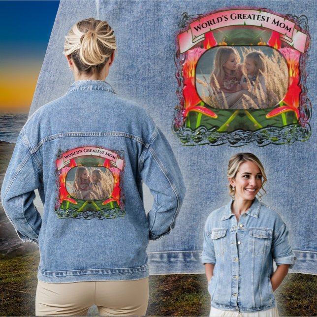 World's Greatest Mum Vallarta Beauty 1583 Denim Jacket (Creator Uploaded)