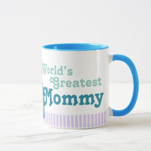 World's Greatest mummy teal elephants mug