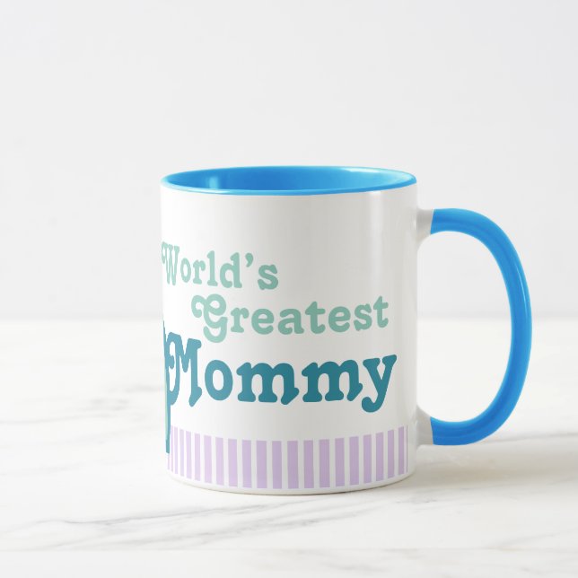 World's Greatest mummy teal elephants mug (Right)