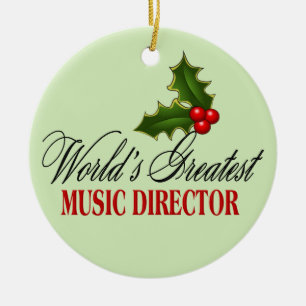 World's Greatest Music Director Ceramic Tree Decoration