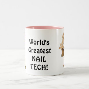 World's greatest nail tech Two-Tone coffee mug