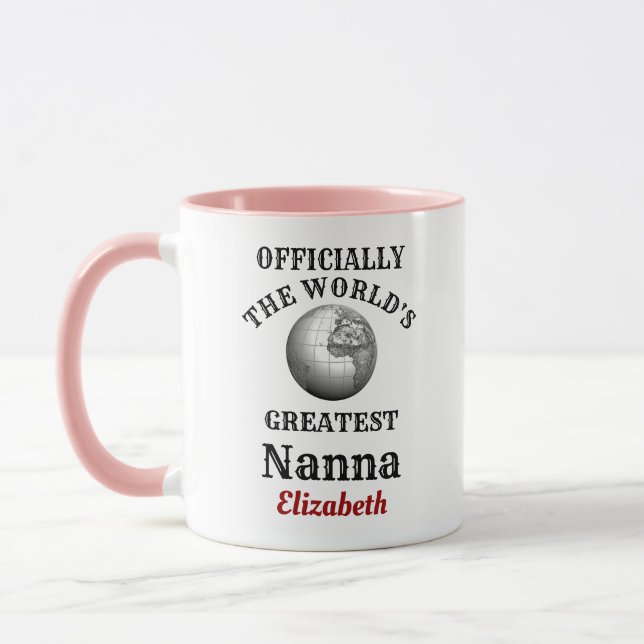 Worlds Greatest Nanna Add Your Name Grandmother Mug (Left)