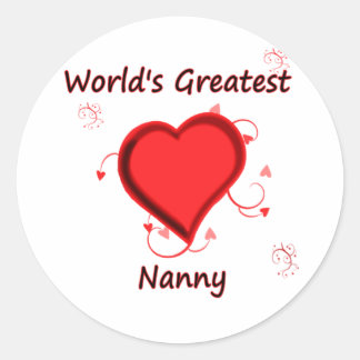 World's Greatest nanny Classic Round Sticker