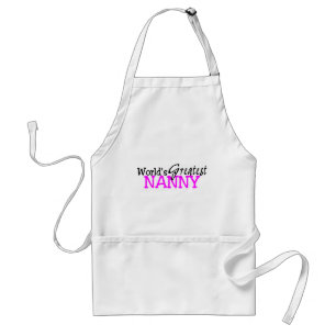 Worlds Greatest Nanny Pink Black Standard Apron