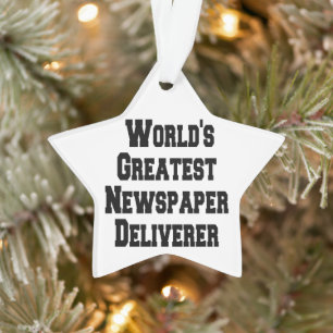 Worlds Greatest Newspaper Deliverer Ornament