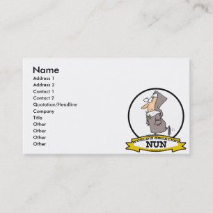 WORLDS GREATEST NUN CARTOON BUSINESS CARD
