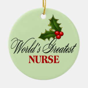 World's Greatest Nurse Ceramic Tree Decoration