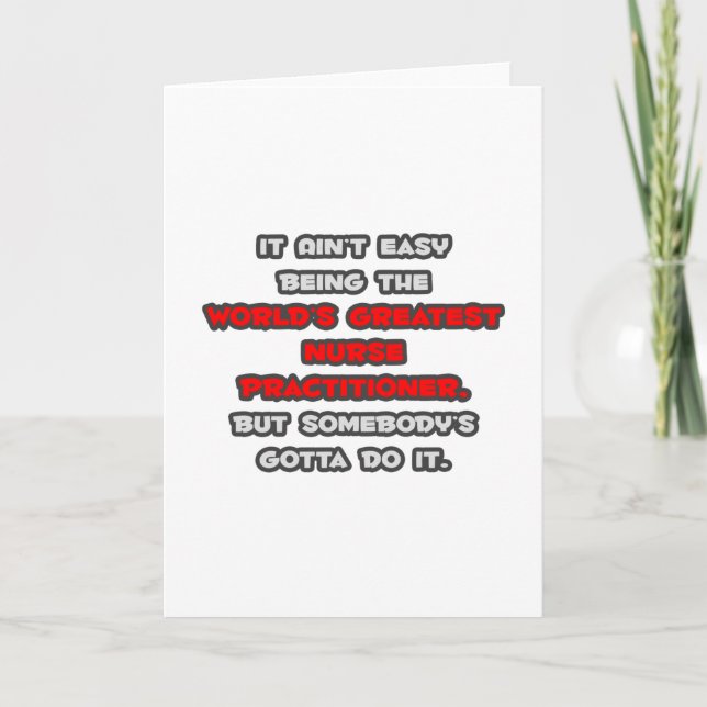 World's Greatest Nurse Practitioner Joke Card (Front)