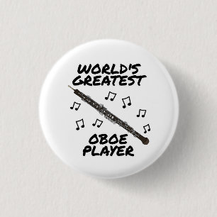World's Greatest Oboe Player Oboist Funny 3 Cm Round Badge