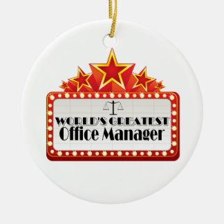 World's Greatest Office Manager Ceramic Tree Decoration