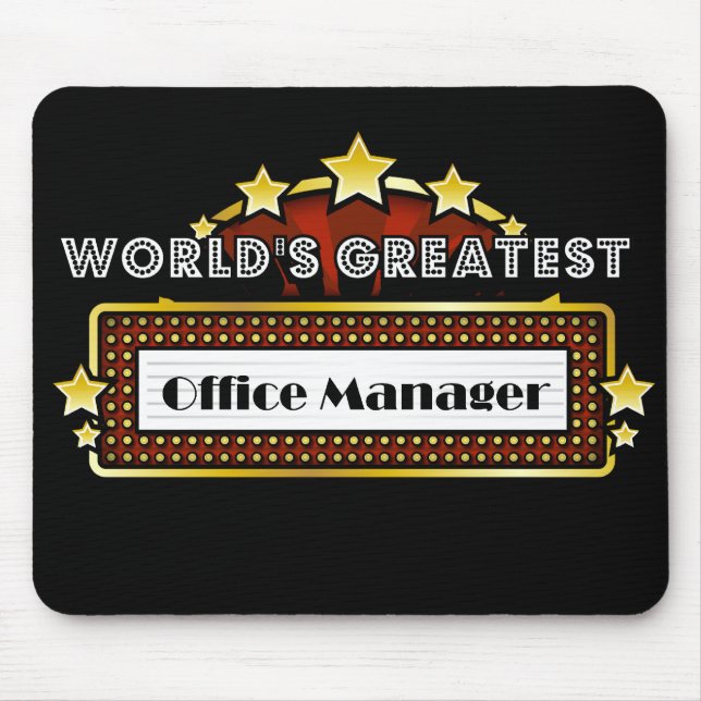 World's Greatest Office Manager Mouse Mat (Front)