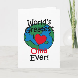 World's Greatest Oma Heart Card