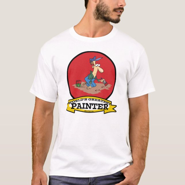 WORLDS GREATEST PAINTER MEN CARTOON T-Shirt (Front)