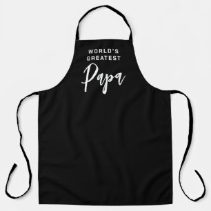 World's Greatest PaPa black BBQ apron for dad