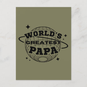 World's Greatest Papa Happy Father's Day Gift Postcard