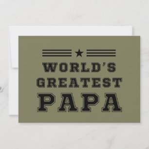 World's Greatest Papa Happy Father's Day Gift T-Sh Invitation