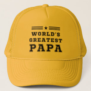 World's Greatest Papa Happy Father's Day Gift T-Sh Trucker Hat