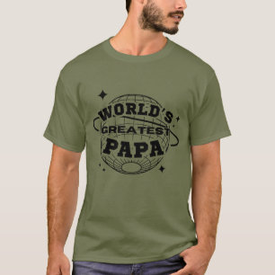 World's Greatest Papa Happy Father's Day Gift T-Shirt