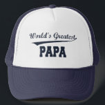 World's Greatest Papa hat<br><div class="desc">Show Papa how much you love him with a World's Greatest Papa hat!  Also available on any style shirt or sweatshirt.</div>