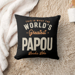 World's Greatest Papou: Legendary Style Cushion