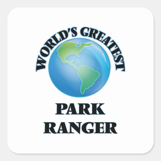 World's Greatest Park Ranger Square Sticker (Front)