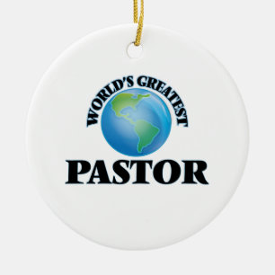World's Greatest Pastor Ceramic Tree Decoration