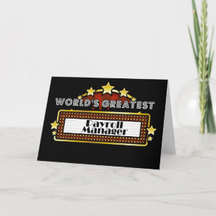 World's Greatest Payroll Manager Card