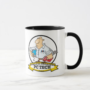 WORLDS GREATEST PC TECH MEN CARTOON MUG