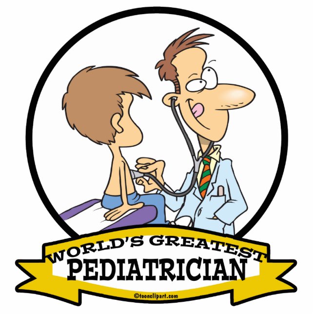 WORLDS GREATEST PEDIATRICIAN MEN CARTOON STANDING PHOTO SCULPTURE (Front)