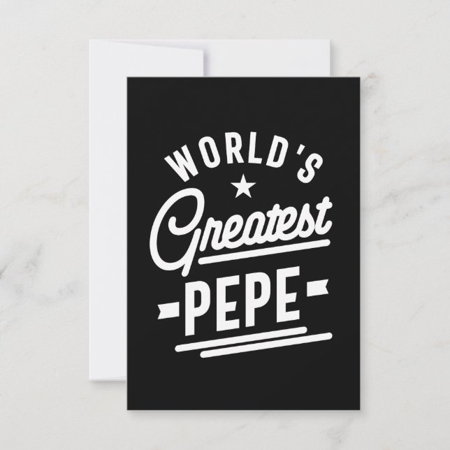 World's Greatest Pepe Grandpa T-shirt RSVP Card (Front)